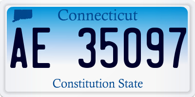 CT license plate AE35097