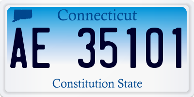 CT license plate AE35101