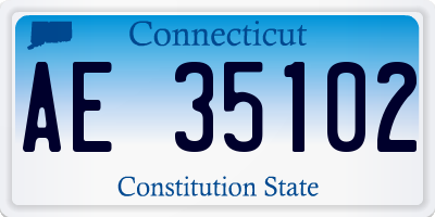CT license plate AE35102