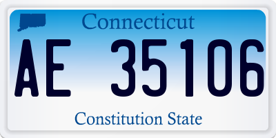 CT license plate AE35106