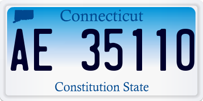 CT license plate AE35110