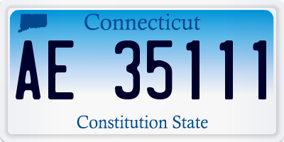 CT license plate AE35111