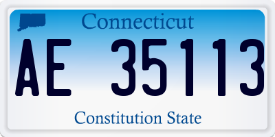 CT license plate AE35113