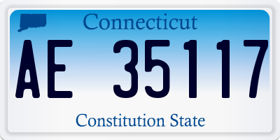 CT license plate AE35117