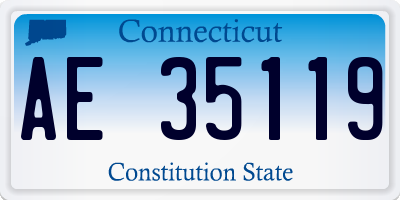 CT license plate AE35119