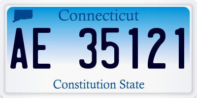 CT license plate AE35121