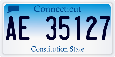 CT license plate AE35127