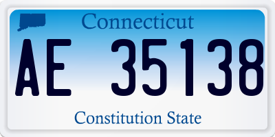 CT license plate AE35138