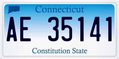 CT license plate AE35141