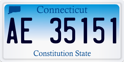CT license plate AE35151