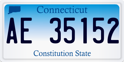 CT license plate AE35152
