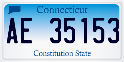 CT license plate AE35153