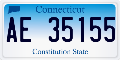 CT license plate AE35155