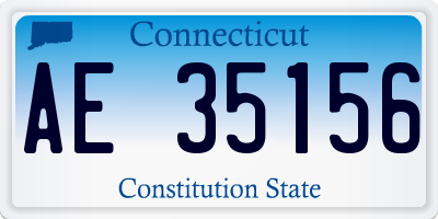 CT license plate AE35156