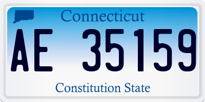CT license plate AE35159