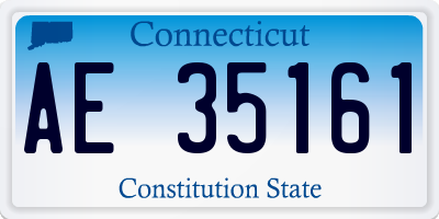 CT license plate AE35161