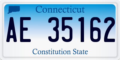 CT license plate AE35162