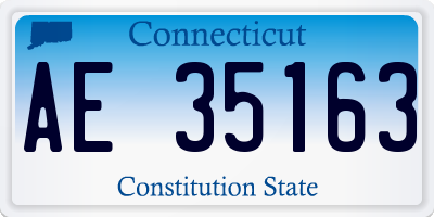 CT license plate AE35163