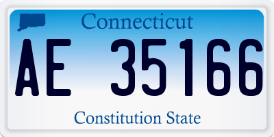 CT license plate AE35166
