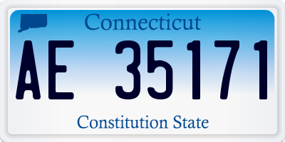 CT license plate AE35171