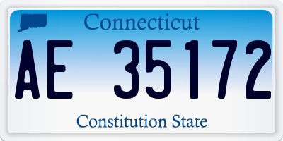 CT license plate AE35172