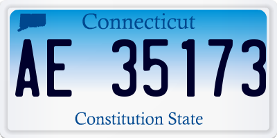 CT license plate AE35173