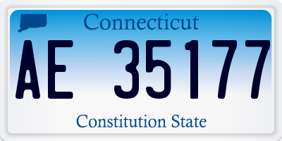 CT license plate AE35177