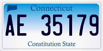 CT license plate AE35179