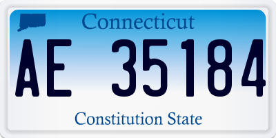 CT license plate AE35184