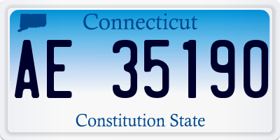 CT license plate AE35190