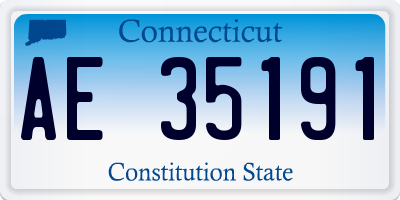 CT license plate AE35191