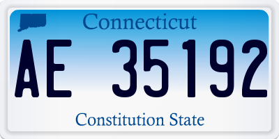 CT license plate AE35192