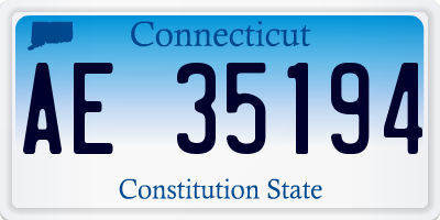 CT license plate AE35194