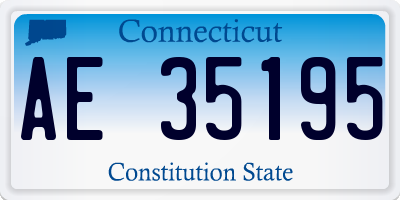 CT license plate AE35195