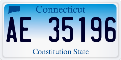 CT license plate AE35196