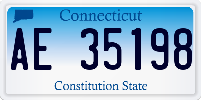 CT license plate AE35198