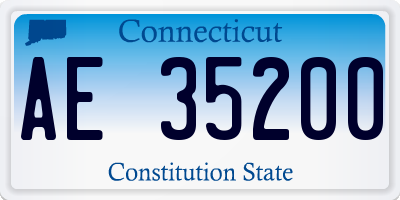 CT license plate AE35200
