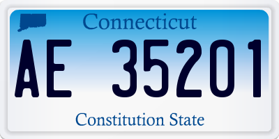 CT license plate AE35201