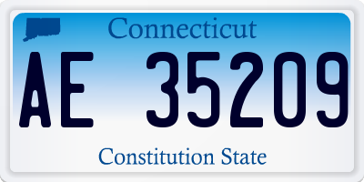 CT license plate AE35209