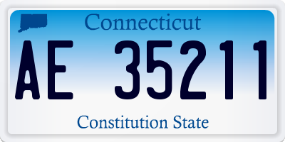 CT license plate AE35211