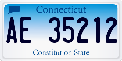 CT license plate AE35212
