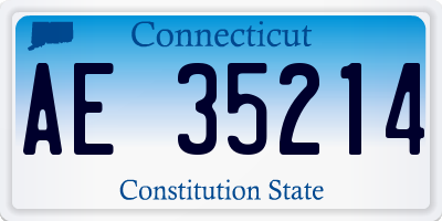 CT license plate AE35214