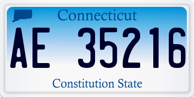 CT license plate AE35216