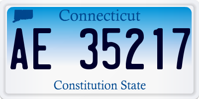 CT license plate AE35217