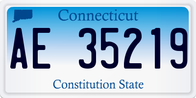 CT license plate AE35219