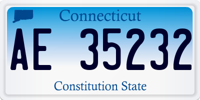 CT license plate AE35232