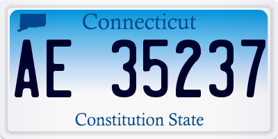 CT license plate AE35237