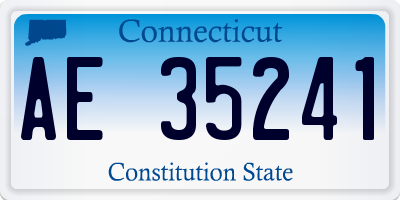 CT license plate AE35241