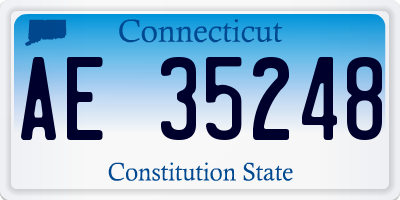 CT license plate AE35248