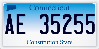 CT license plate AE35255